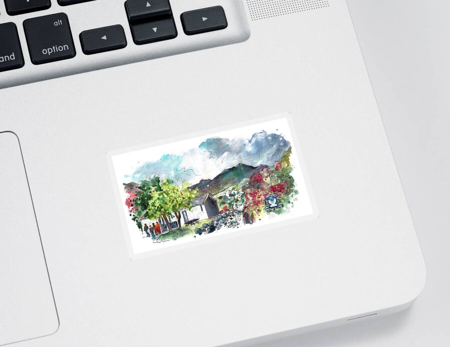 Travel Sticker featuring the painting Snowdonia 02 by Miki De Goodaboom