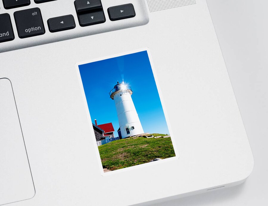 Cape Cod Sticker featuring the photograph Solar Lighthouse by Greg Fortier