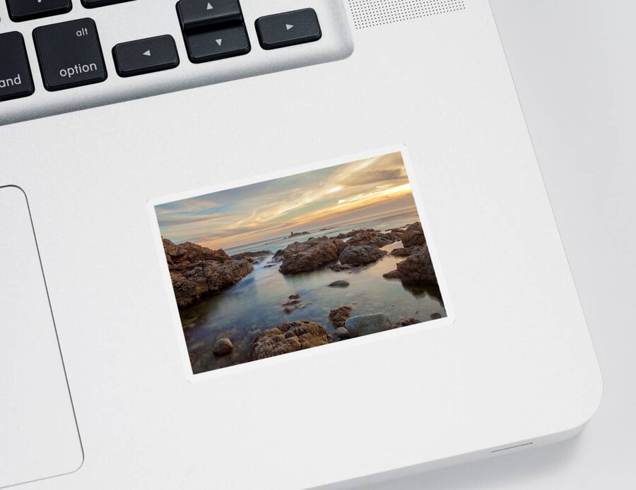 American Landscapes Sticker featuring the photograph Solicitous Sea by Jonathan Nguyen