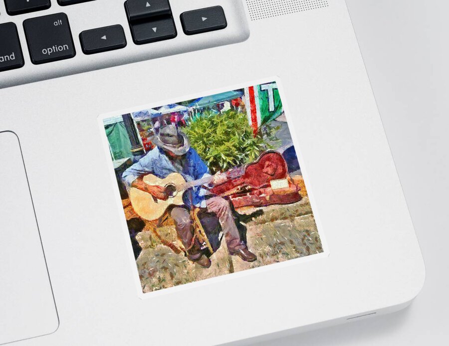 Acoustic Guitars Sticker featuring the photograph Some Country For You by Thom Zehrfeld