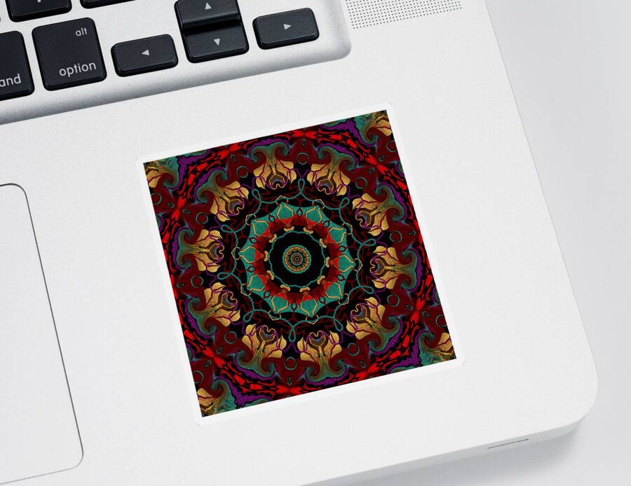 Mandala Sticker featuring the digital art Songs of Autumn by Natalie Holland