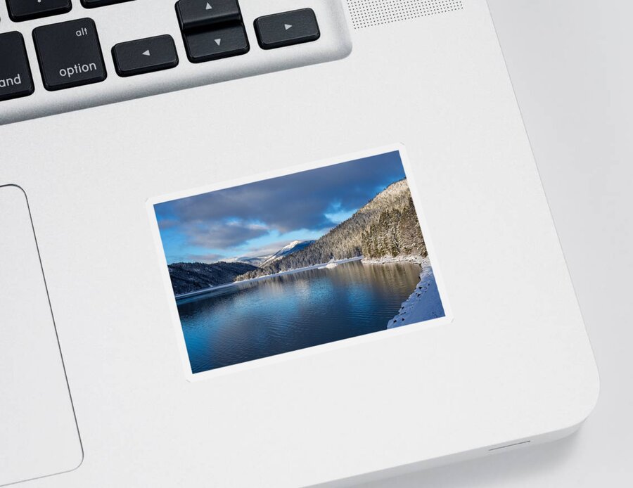 Soothing Blue Waters Sticker featuring the photograph Soothing blue waters by Lynn Hopwood