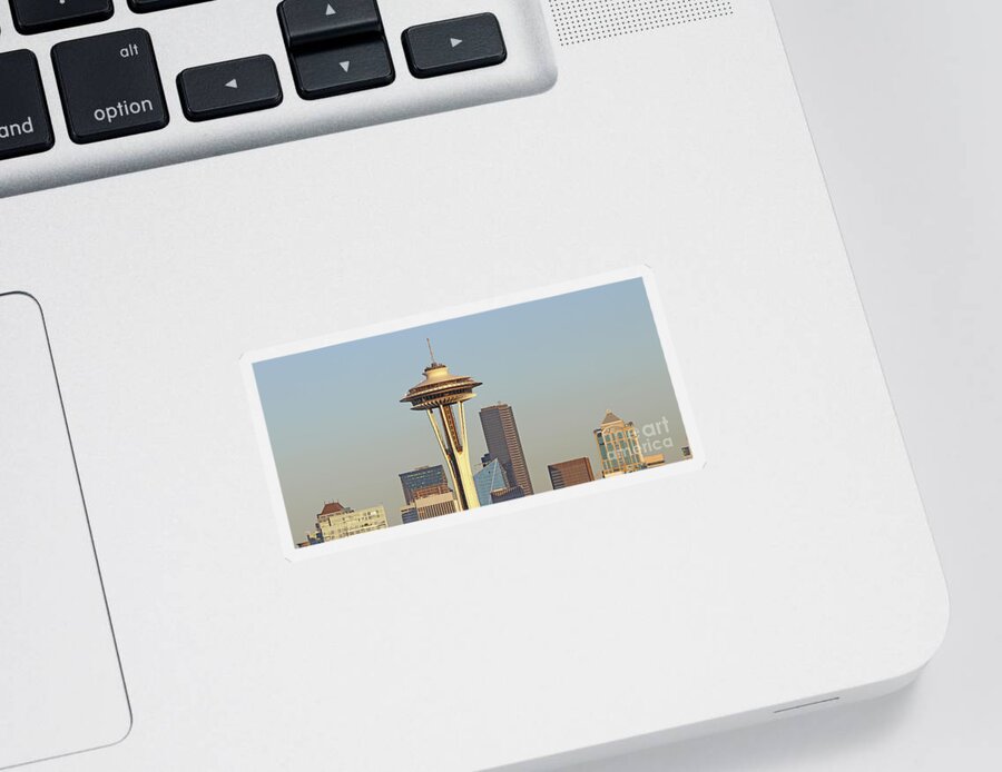 Space Needle Sticker featuring the photograph Space Needle 2068 by Jack Schultz