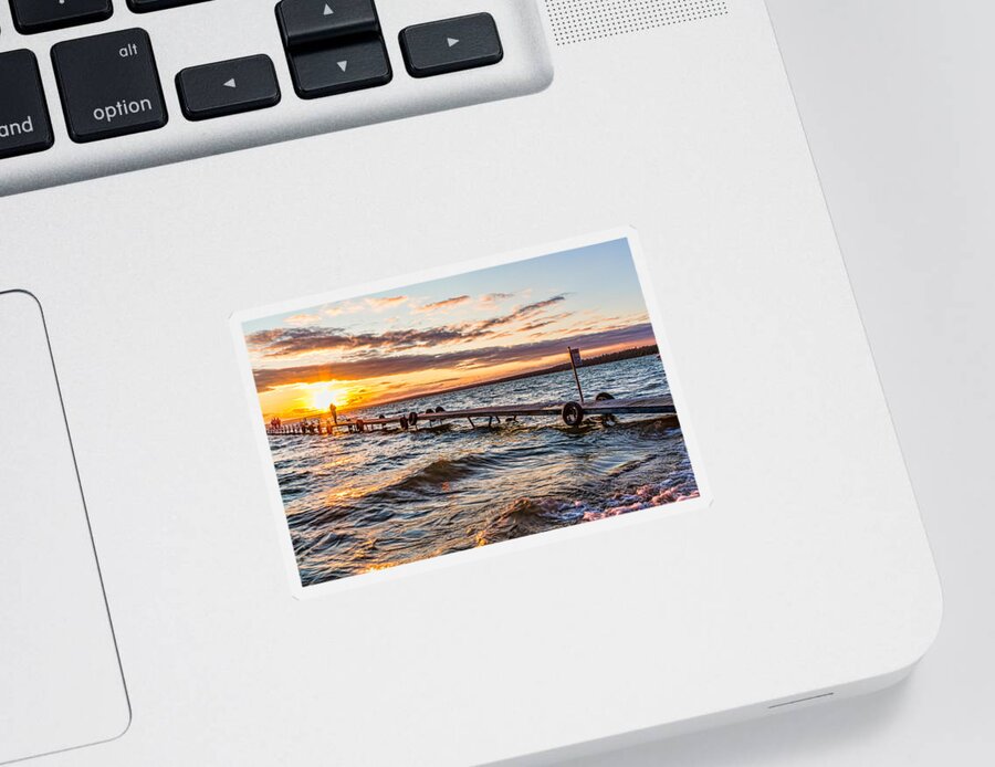 Sunset Sticker featuring the photograph Spectacular Sunset by Joe Holley
