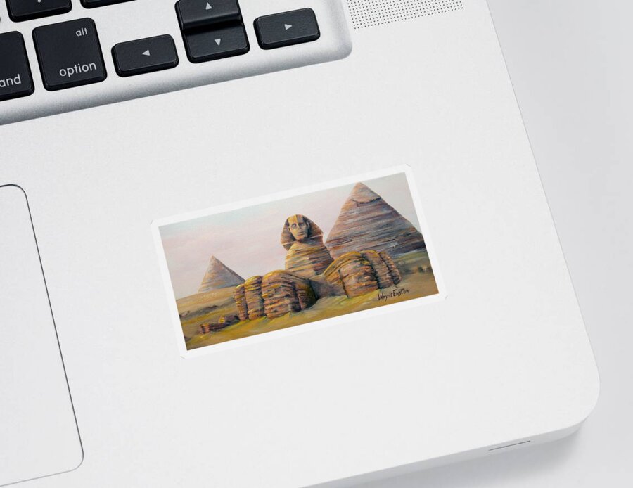 Landscape Sticker featuring the painting Sphinx by Wayne Enslow