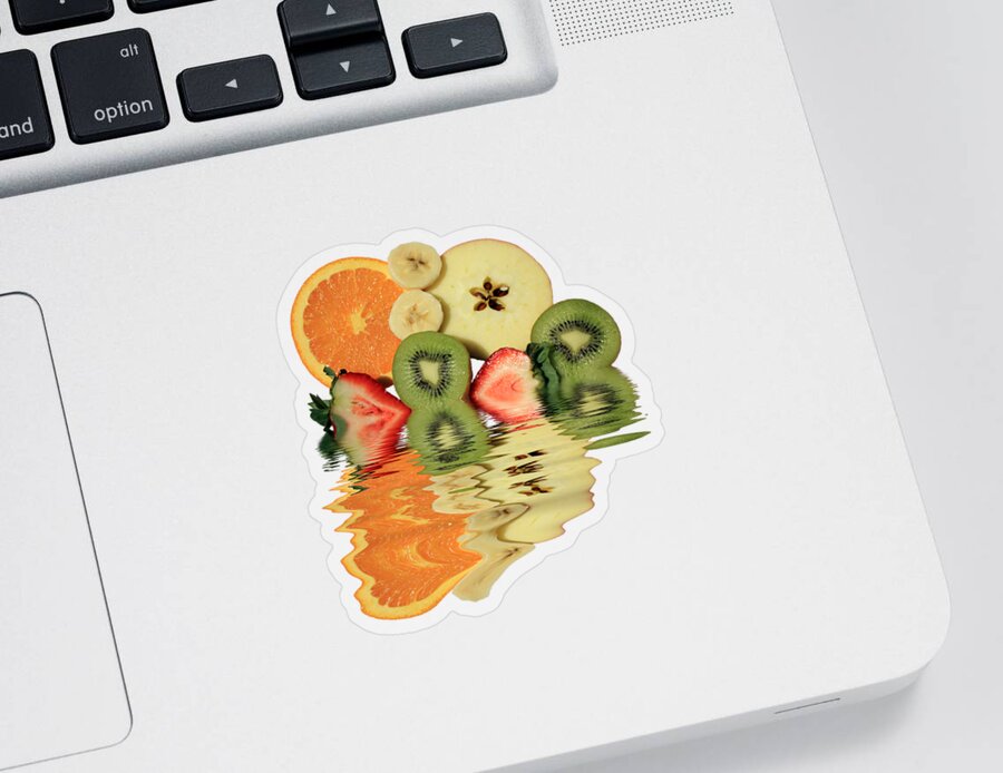 Fruit Sticker featuring the photograph Split Reflections by Shane Bechler