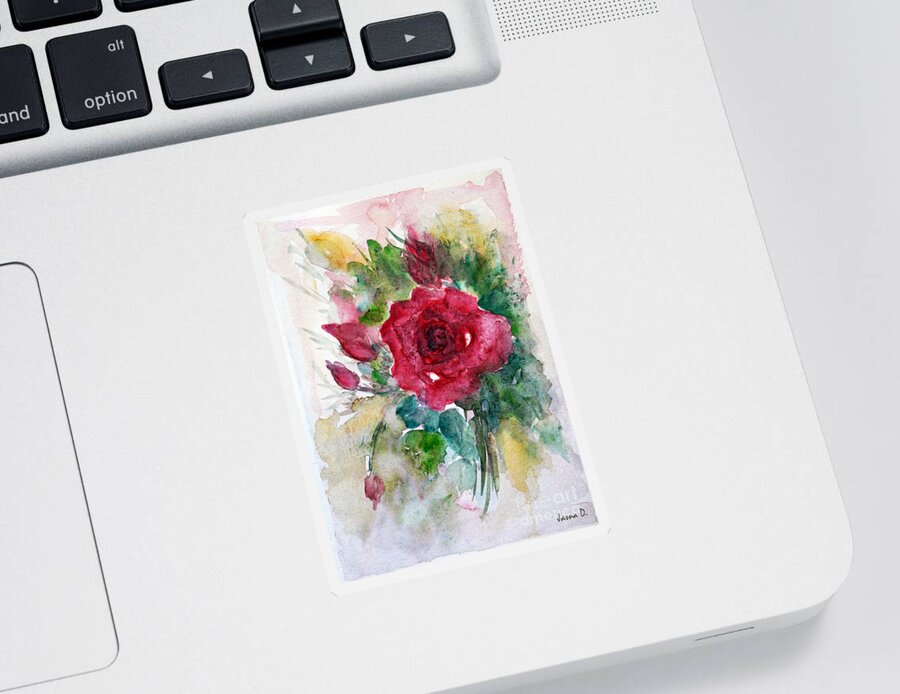 Flowers Sticker featuring the painting Spring For You by Jasna Dragun