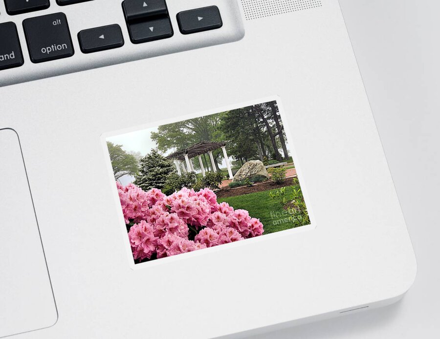 Brewster Gardens Sticker featuring the photograph Spring at Brewster Gardens by Janice Drew