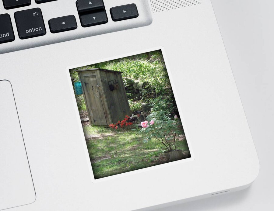 Outhouse Sticker featuring the photograph Spring in the country by Kim Galluzzo