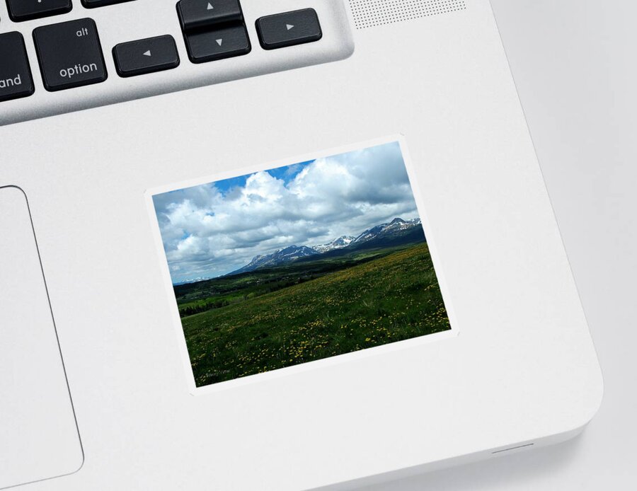 Landscapes Sticker featuring the photograph Springtime in the Rockies by Tracey Vivar