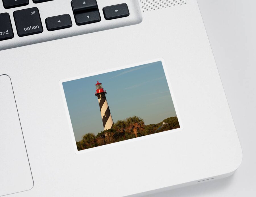 Lighthouse Sticker featuring the photograph St. Augustine Lighthouse #3 by Paul Rebmann
