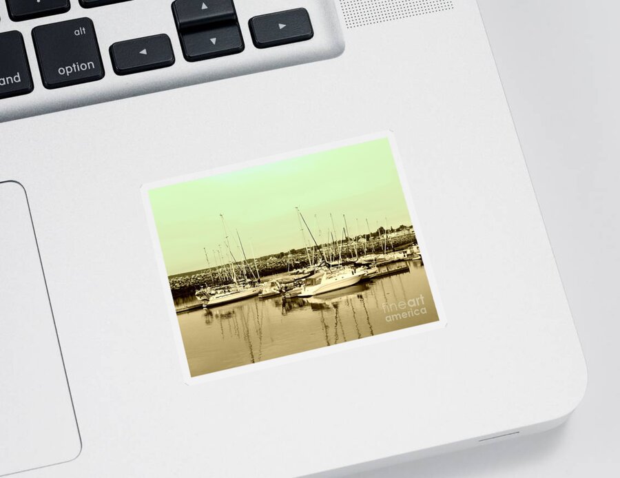 Calm Sticker featuring the photograph St. Lawrence Seaway Marina by Susan Lafleur