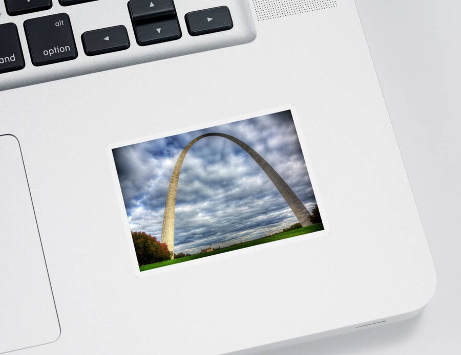 St. Louis Arch Sticker featuring the photograph St. Louis Arch by Shawn Everhart