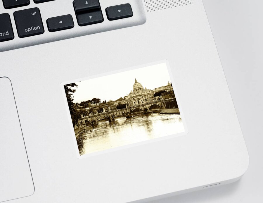 Building Sticker featuring the photograph St. Peters Basilica by Mircea Costina Photography