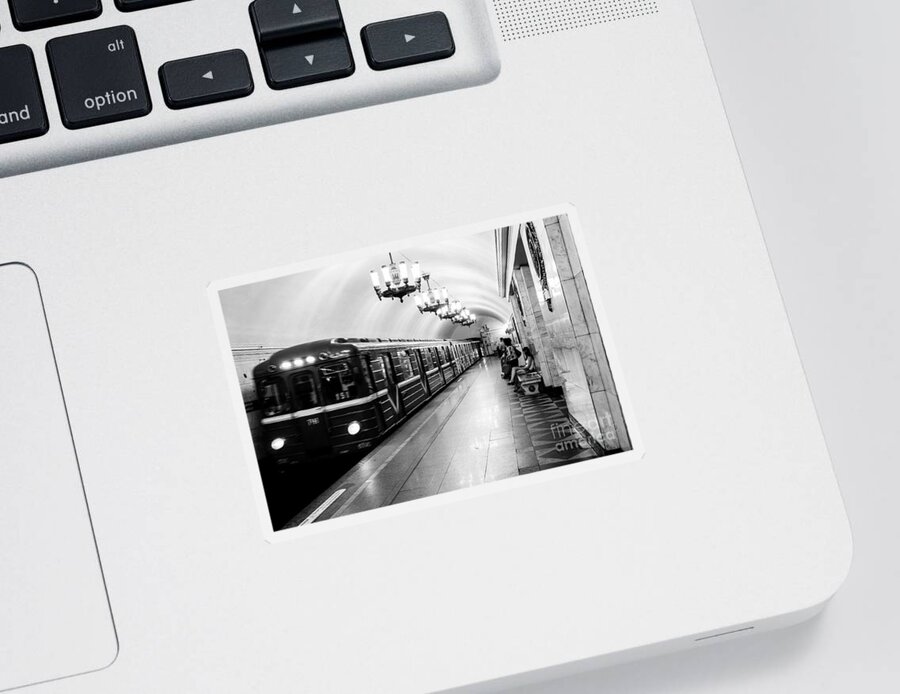 Russia Sticker featuring the photograph St Petersburg Russia Subway Station by Thomas Marchessault