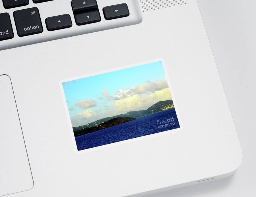 Caribbean Sticker featuring the photograph St Thomas at Dawn 2 by Robyn King