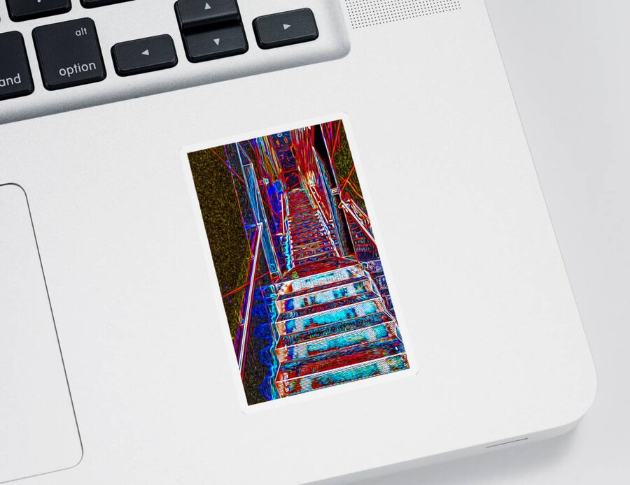 Stairway Sticker featuring the photograph Stairway to Bliss by Phil Cardamone