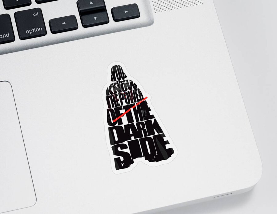 Darth Vader Sticker featuring the digital art Star Wars Inspired Darth Vader Artwork by Inspirowl Design