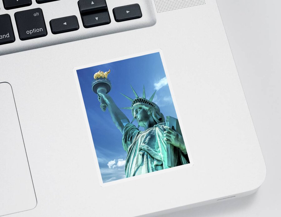 Statue Of Liberty Sticker featuring the painting Statue of Liberty by Christopher Arndt