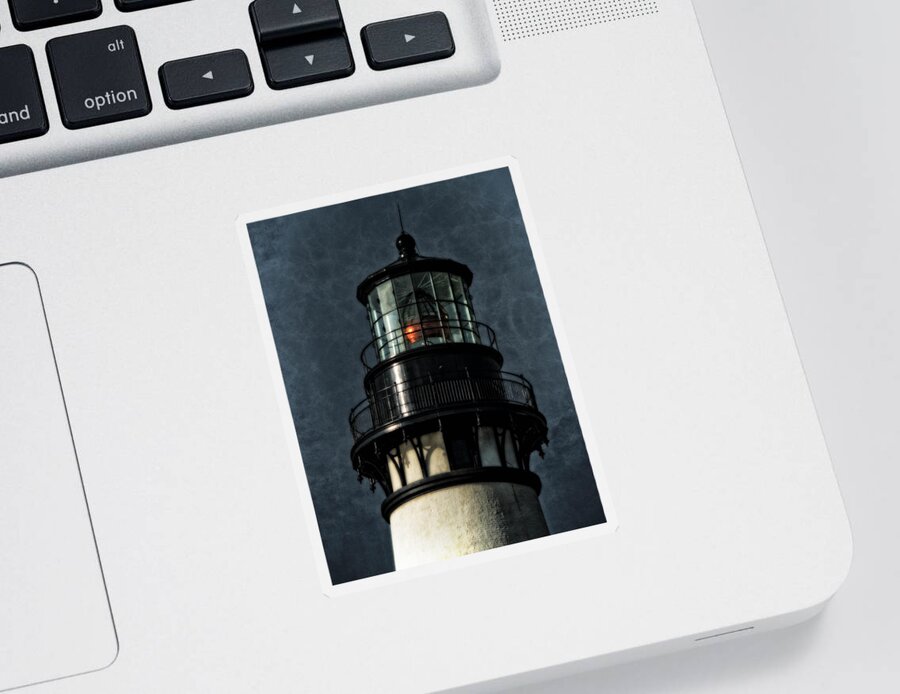 Hdr Sticker featuring the photograph Storm At Yaquina Head Lighthouse by Thom Zehrfeld