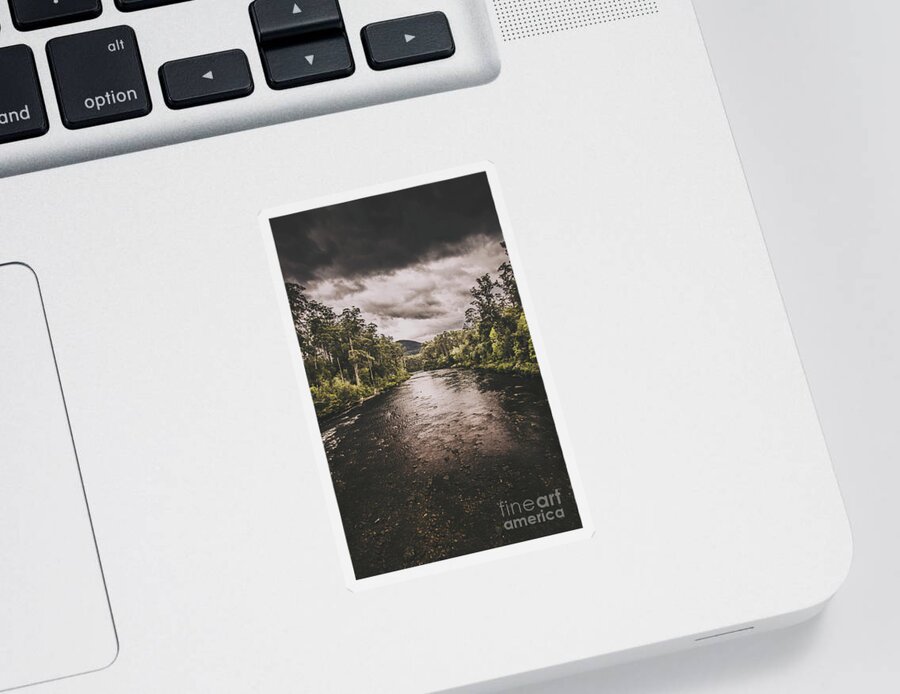 River Sticker featuring the photograph Stormy streams by Jorgo Photography