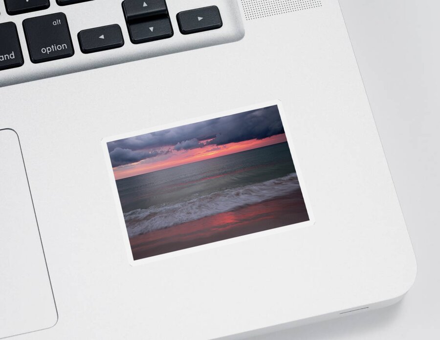 Sunset Sticker featuring the photograph Stormy Sunset by Eilish Palmer