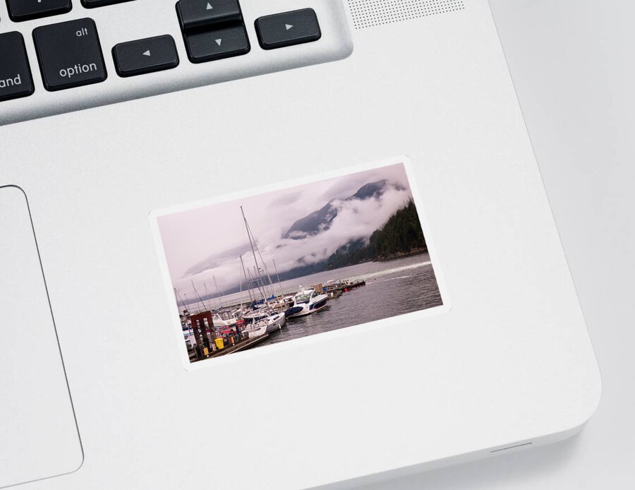 Horseshoe Bay Sticker featuring the photograph Stratus Clouds Over Horseshoe Bay by Leslie Montgomery