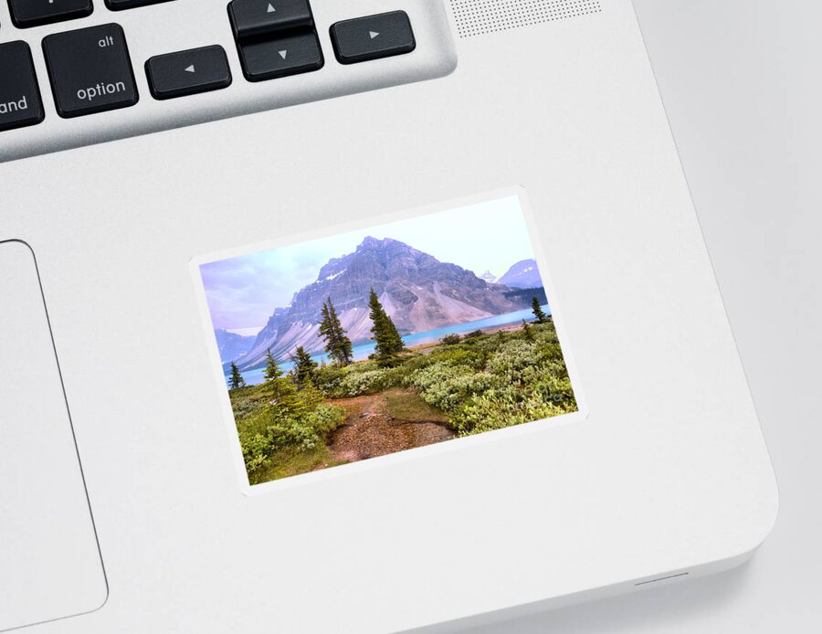  Sticker featuring the photograph Streaming Into Bow Lake by Adam Jewell