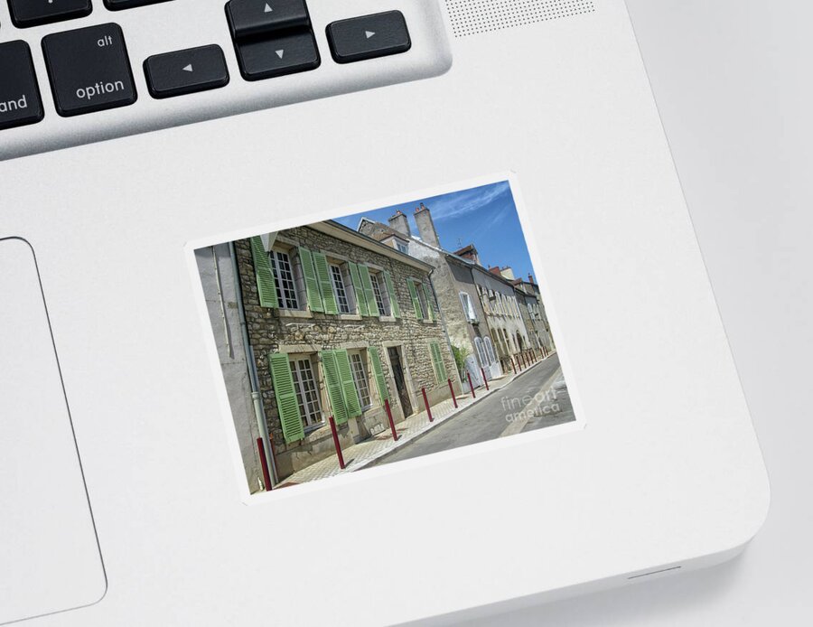 Houses Sticker featuring the photograph Street in Burgundy town by Patricia Hofmeester