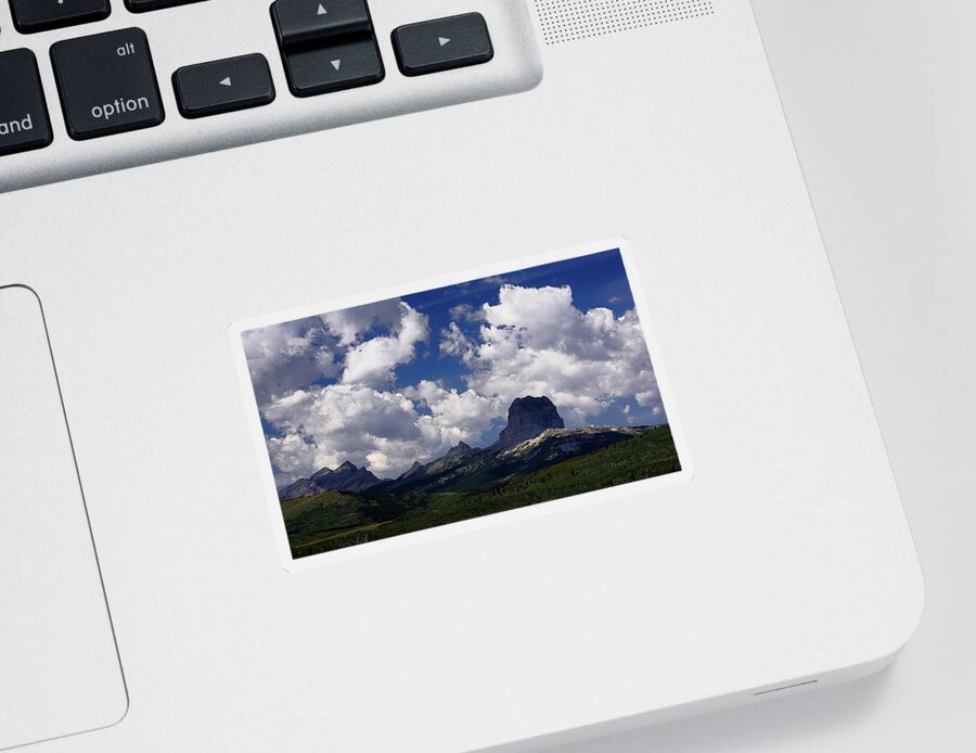 Chief Mountain Sticker featuring the photograph Summer Day at Chief Mountain by Tracey Vivar