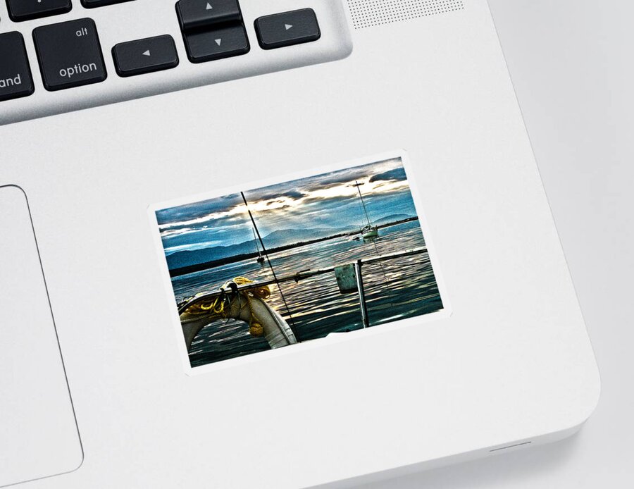 Summer Sticker featuring the photograph Summer Eve at Sea by Alicia Kent