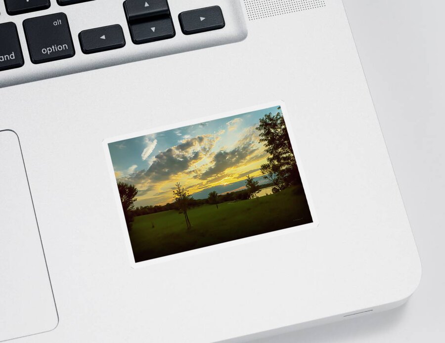2d Sticker featuring the photograph Summer Sunset by Brian Wallace