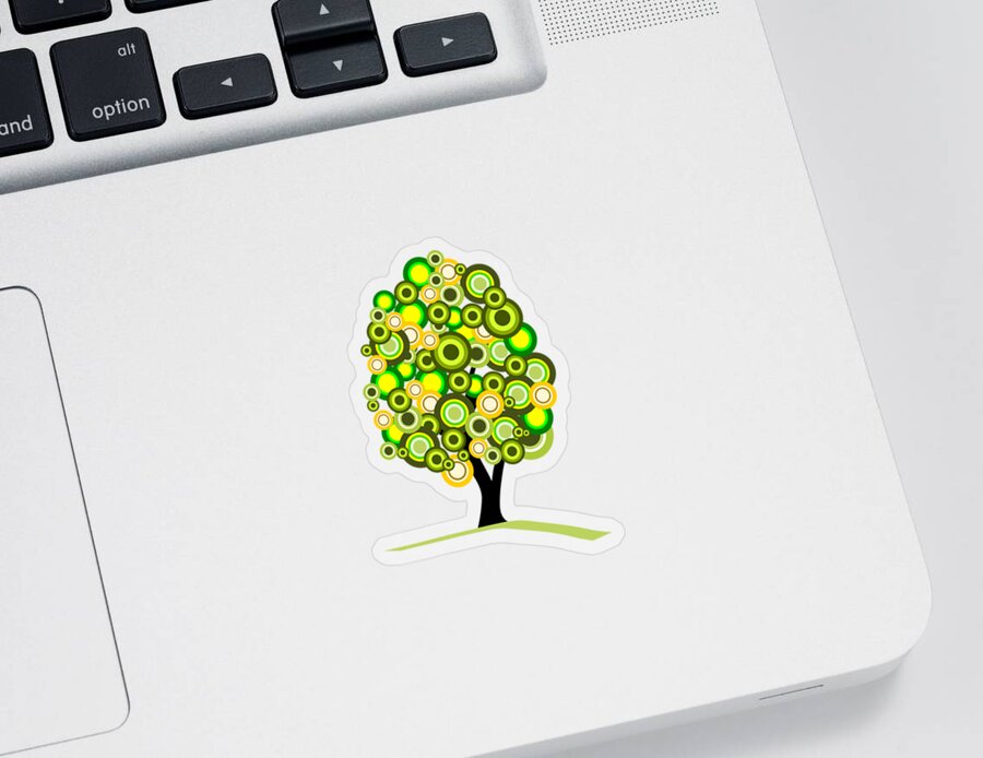 Tree Sticker featuring the digital art Summer Tree by Anastasiya Malakhova