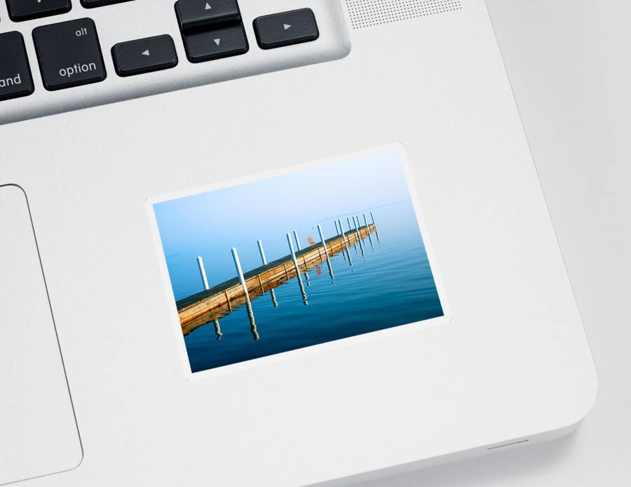 Chair Sticker featuring the photograph Sunday Morning Pier by Todd Klassy