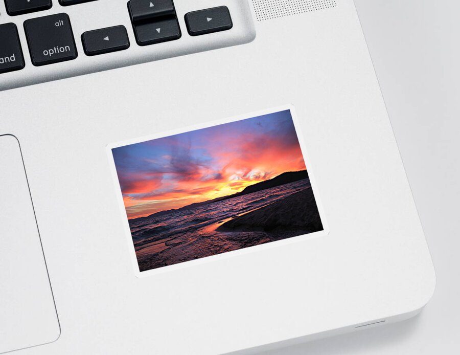 Lake Tahoe Sticker featuring the photograph Sundown In The Village by Sean Sarsfield