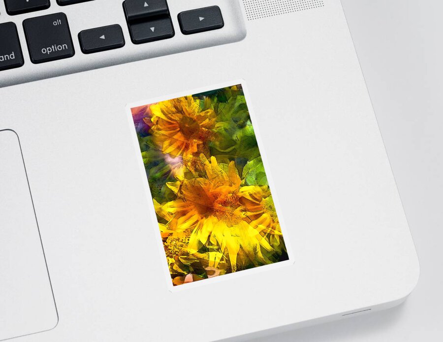 Floral Sticker featuring the photograph Sunflower 6 by Pamela Cooper