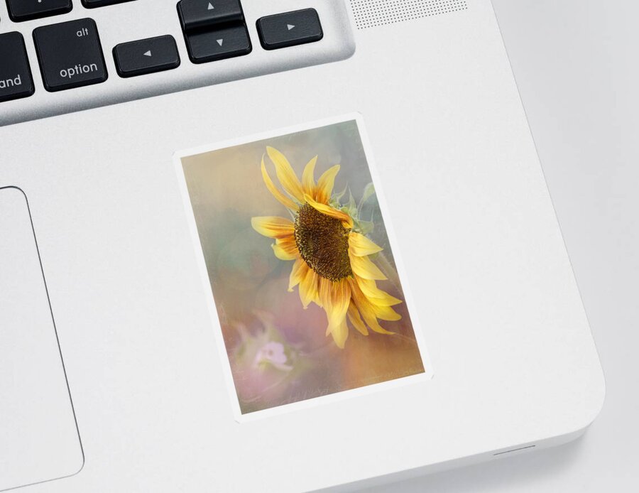 Be The Sunflower Sticker featuring the photograph Sunflower Art - Be The Sunflower by Jordan Blackstone