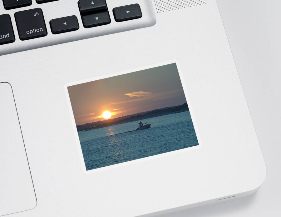 Sunrise Sticker featuring the photograph Sunrise Bassing by Newwwman