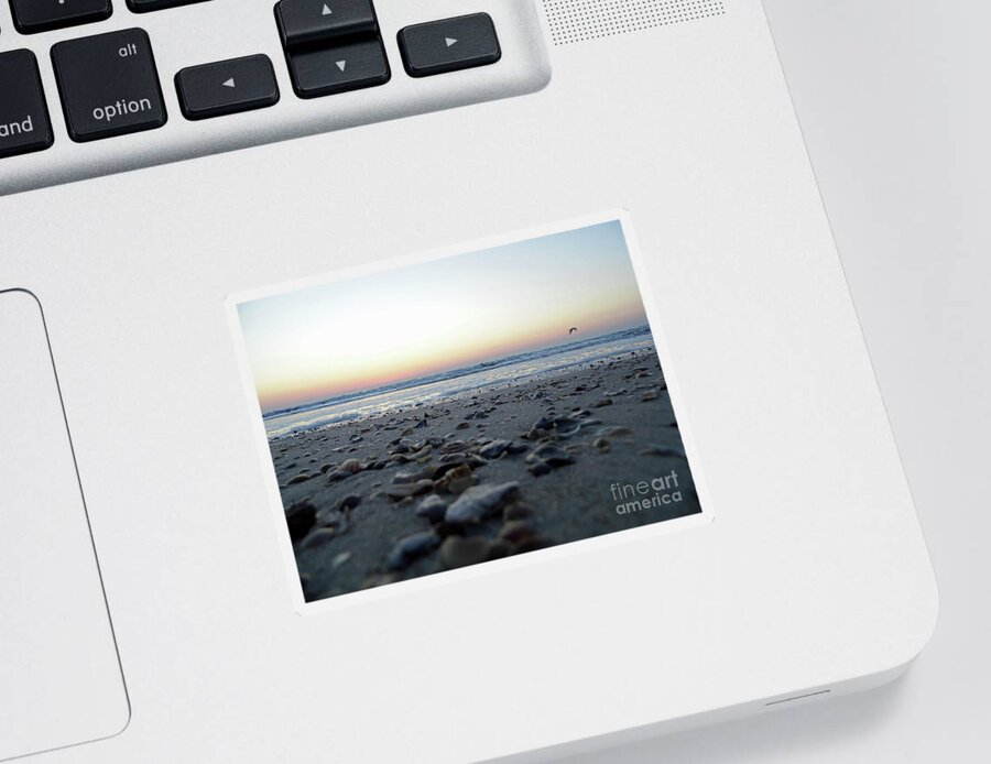 Sunrise Sticker featuring the photograph Sunrise On The Beach by D Hackett