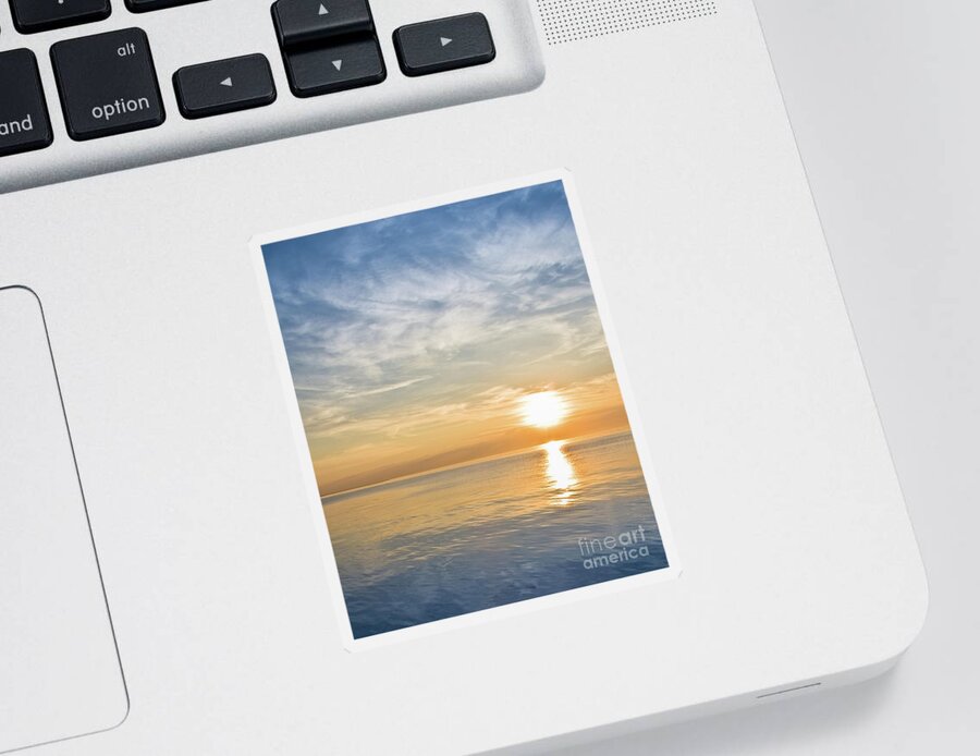 Chicago Sticker featuring the photograph Sunrise Over Lake Michigan in Chicago by David Levin