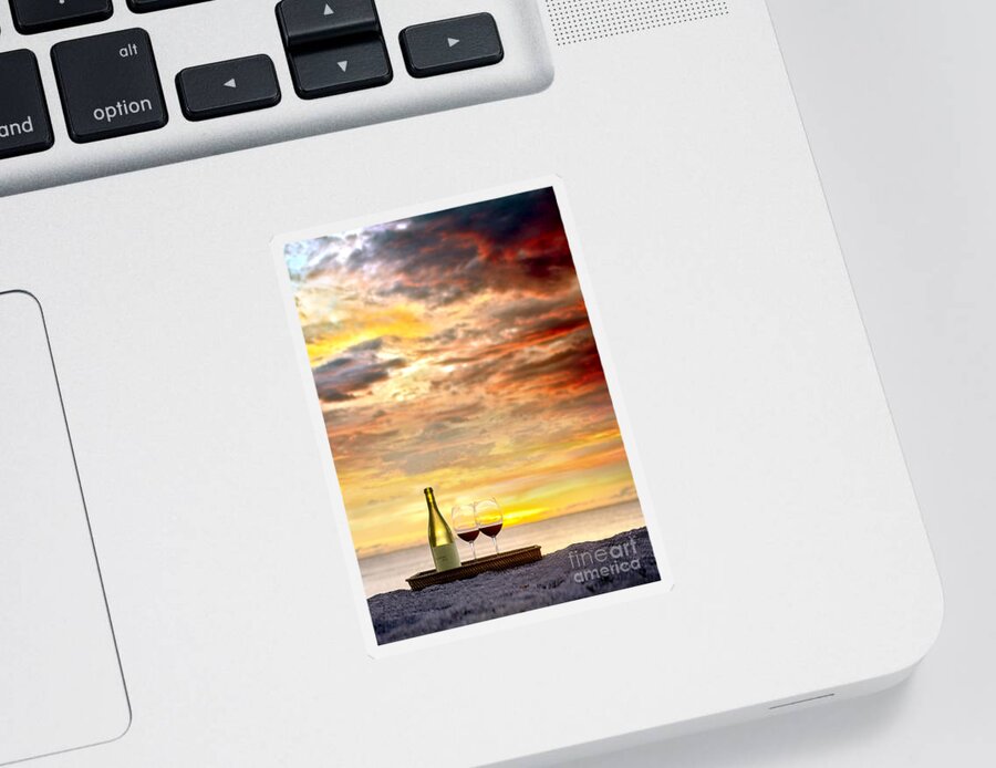 Sunset Devine Sticker featuring the photograph Sunset Devine by Jon Neidert