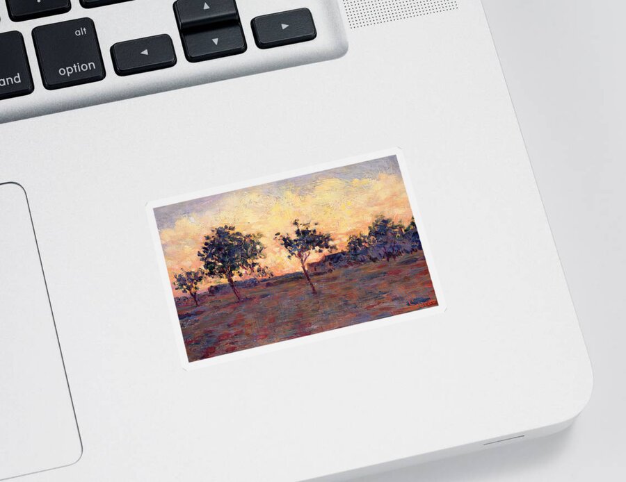 Seurat Sticker featuring the painting Sunset by Georges Pierre Seurat