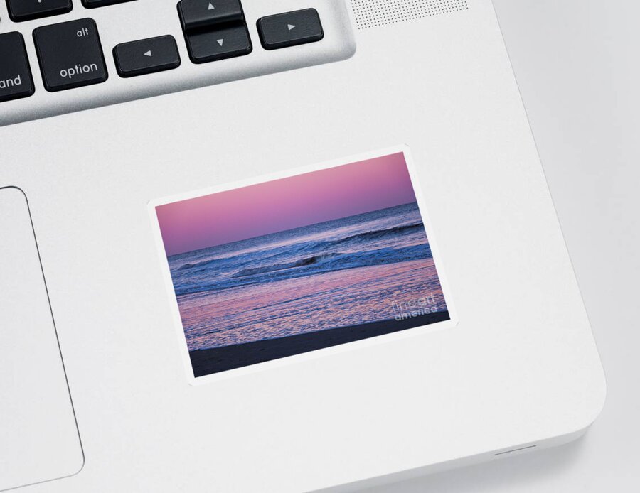 Hilton Head Sticker featuring the photograph Sunset on Forest Beach Hilton Head by Thomas Marchessault