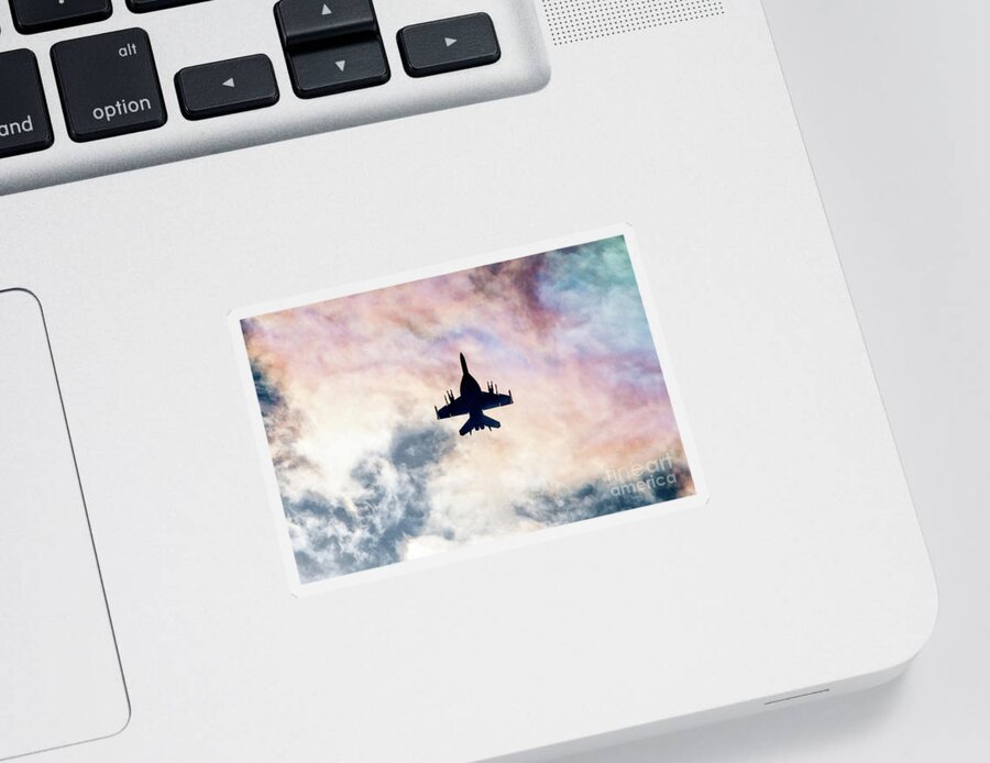 Boeing F18 Sticker featuring the digital art Super Hornet Silhouette by Airpower Art