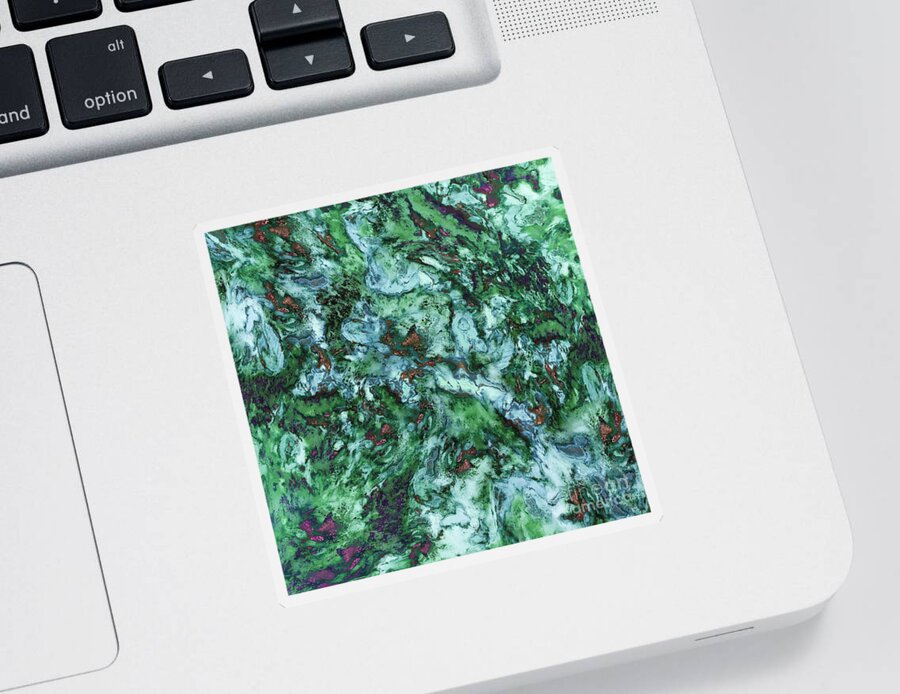 Rocks Sticker featuring the digital art Surface tension by Keith Mills