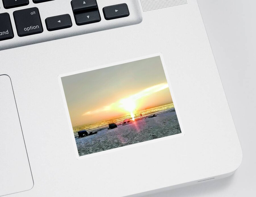Sunset Sticker featuring the photograph Sureal Sunset by Suzanne Berthier
