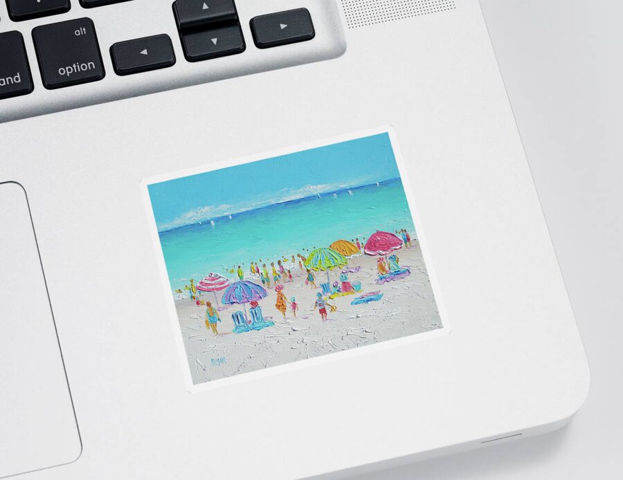 Beach Sticker featuring the painting Sweet Sweet Summer by Jan Matson