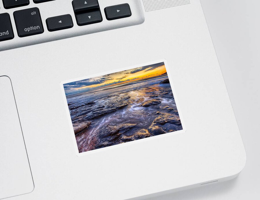 Sunset Sticker featuring the photograph Swirl Patterns by Beth Sargent