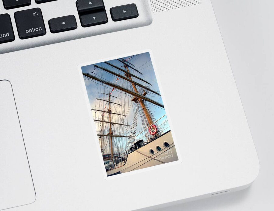 Guayas Sticker featuring the photograph Tall Ship Guayas by James B Toy