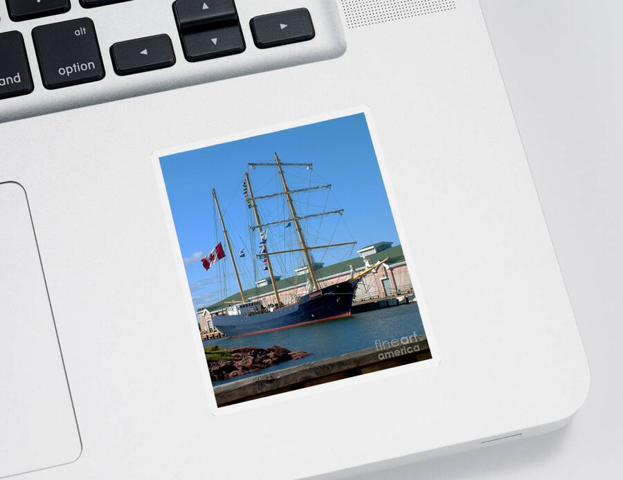 Dock Sticker featuring the photograph Tall Ship Waiting by RC DeWinter
